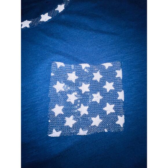 Style & Co Star Sequin Trim Top - Size PXL - Super Cute for Summer & 4th of July - Picture 3 of 7